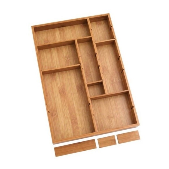 Bamboo Drawer Organizer Up to 11 Compartments (Bx 6) - Picture 7 of 10